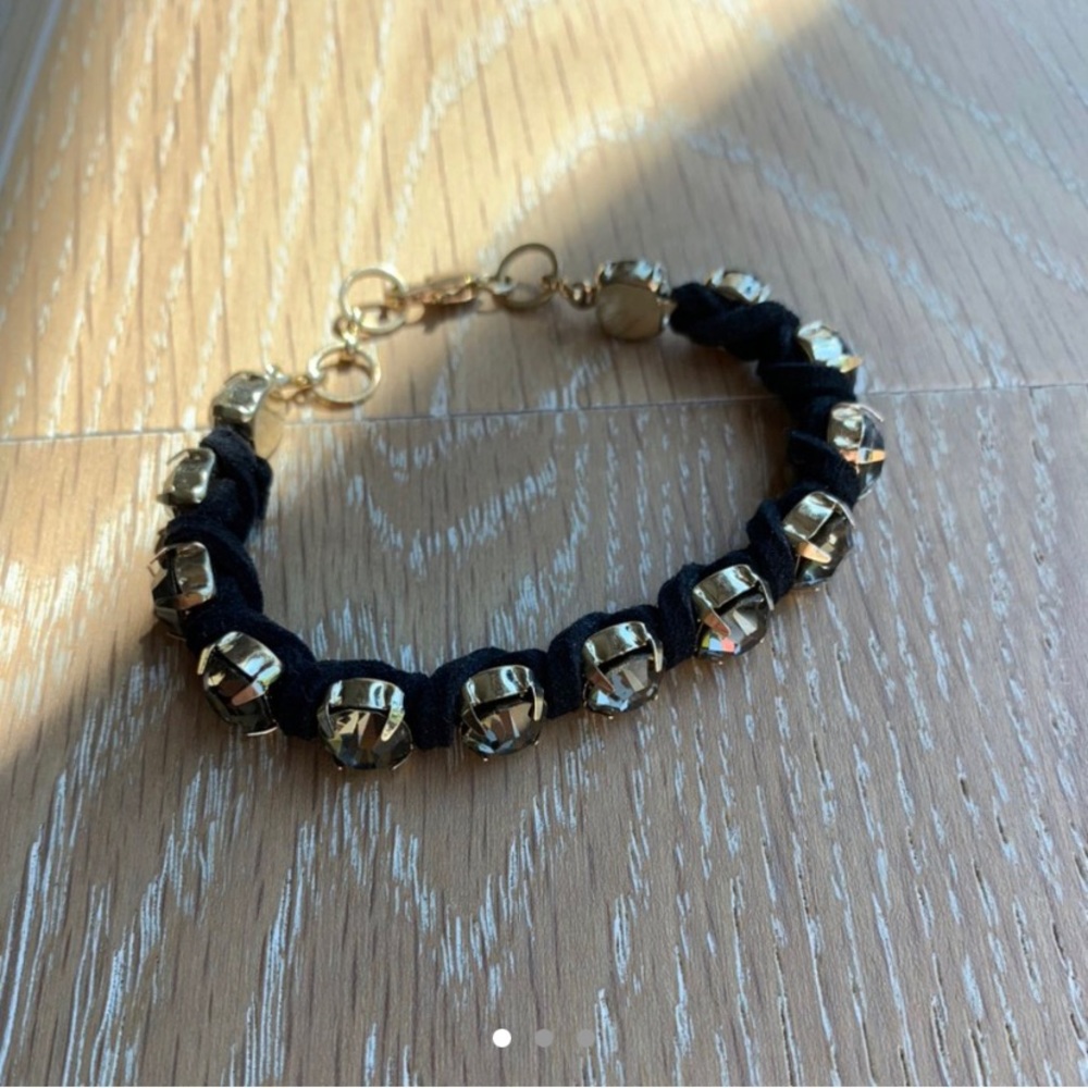 BLACK & CRYSTAL DIAMOND BRACELET